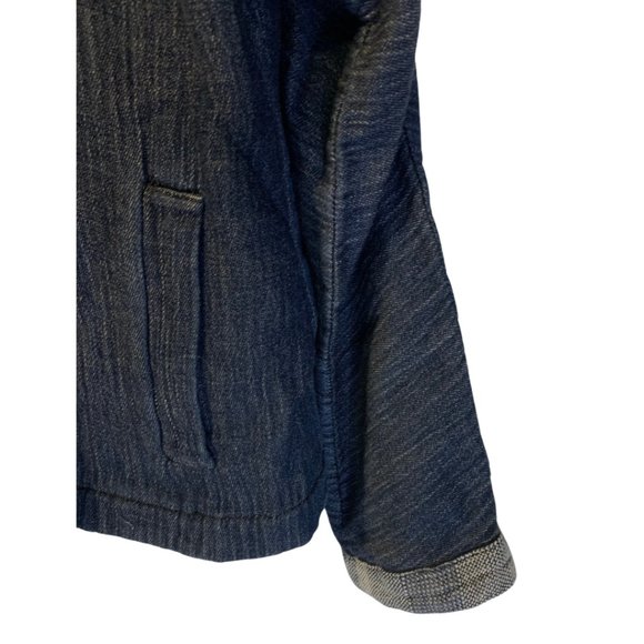 Eileen Fisher Women's Denim Jacket Petite Size PP 2P 4P Open Front Blue Boxy - Picture 4 of 6